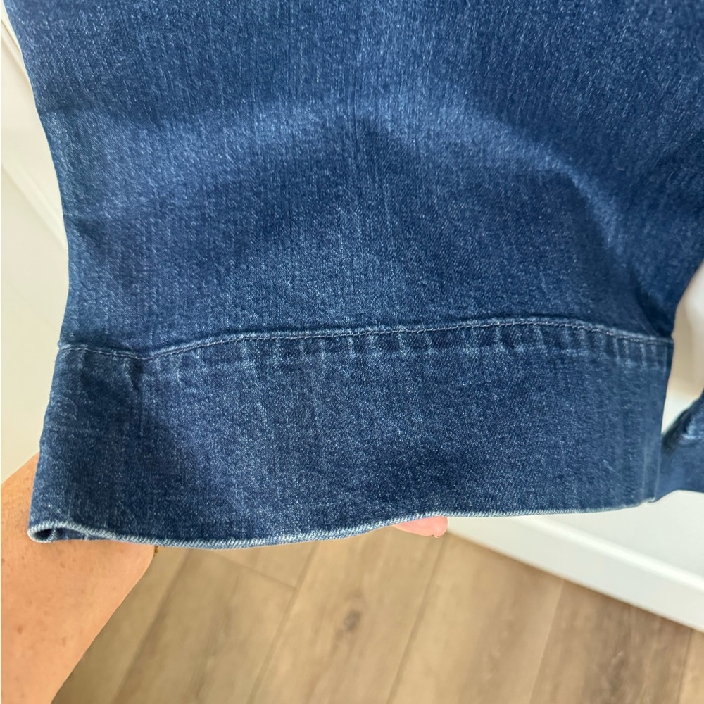 J. Crew Wide Leg Trouser Jeans High Rise Dark Wash Denim Chic 25 - Picture 8 of 14